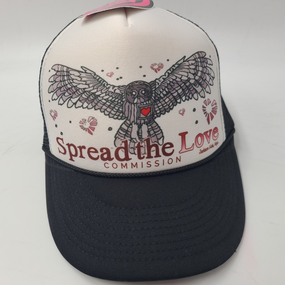 Women‎ Spread The Love Commission Trucker Hat Snapback Mesh Jackson Hole WY Owl